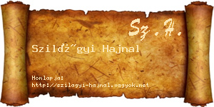 Szilágyi Hajnal névjegykártya