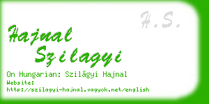 hajnal szilagyi business card