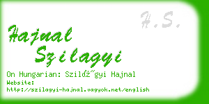 hajnal szilagyi business card